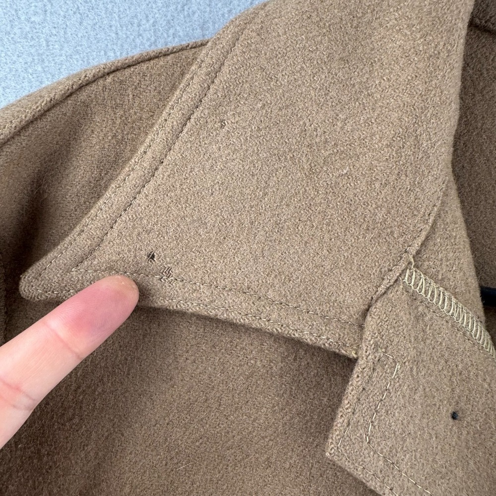 Vintage Pendleton Jacket Mens Medium Beige Wool Mackinaw Coat 70s Made in USA - Picture 3 of 16